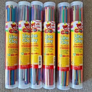 Lot of 6 - TORU Line Clay Creative Set | 12 Colors 48 Pieces Sticks  Arts Crafts